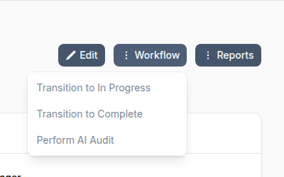 Workflow Menu