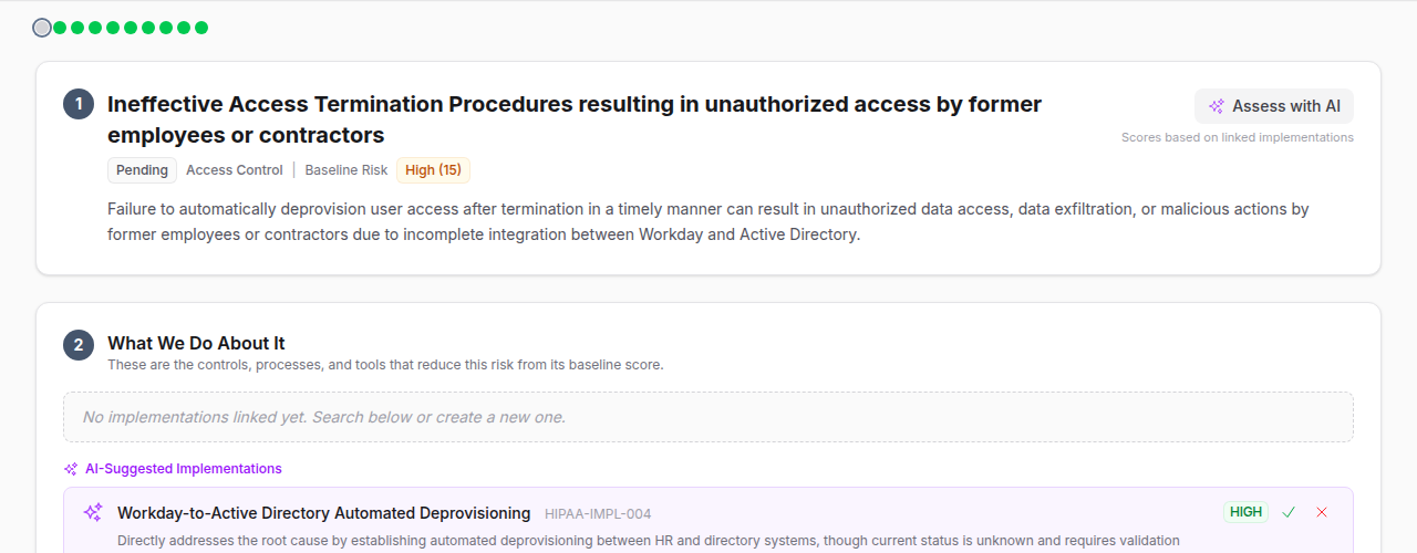 Risk Scoring and Treatment