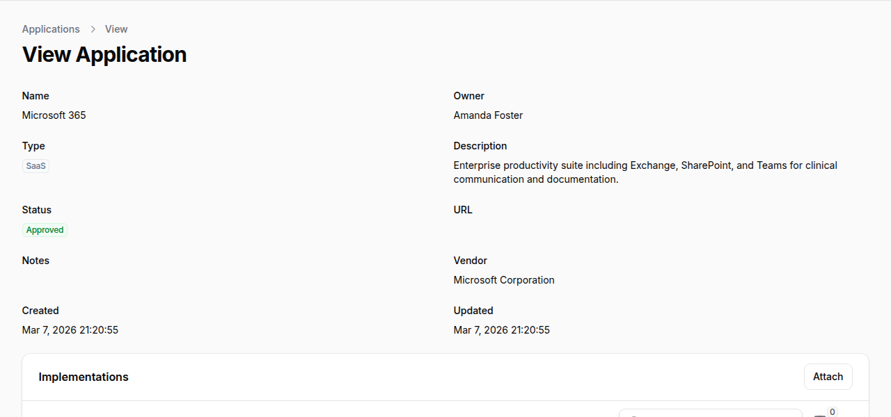 Application Detail