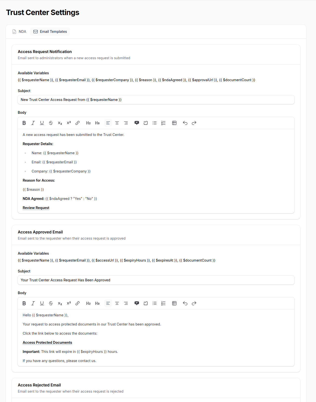 Email Templates
